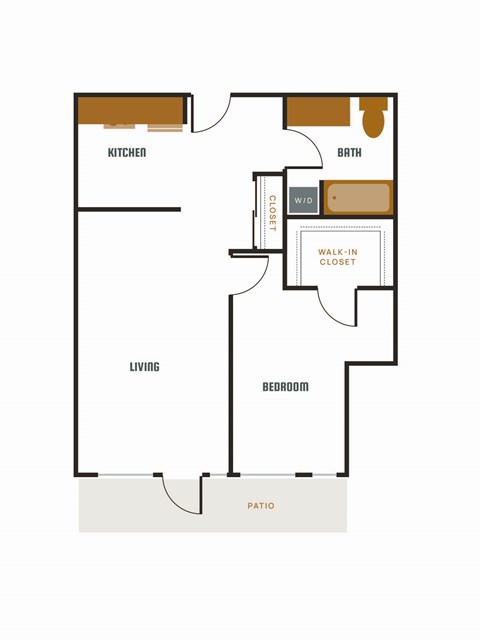 a floor plan of a house with an open floor plan with a bedroom and a
